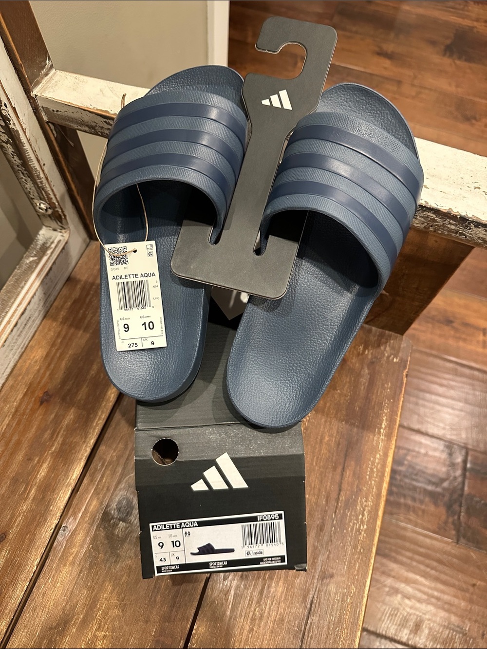 adidas Navy Blue Adilette Aqua Slide Sandals